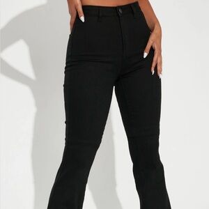 Worn once Fashionnova black flare jeans